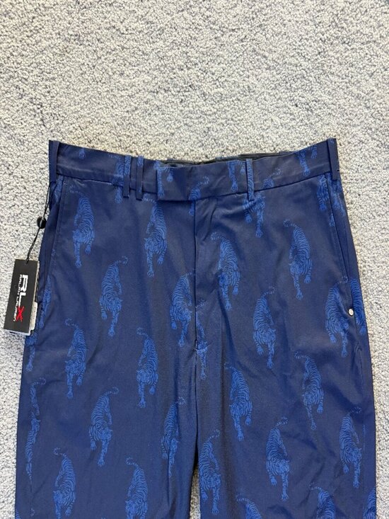 RLX Ralph Lauren Other - RLX Ralph Lauren Golf Shorts - Blue with Tiger Pattern - Size 36 - New With Tags